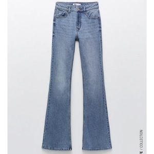 Zara size 8 high rise flare jeans.